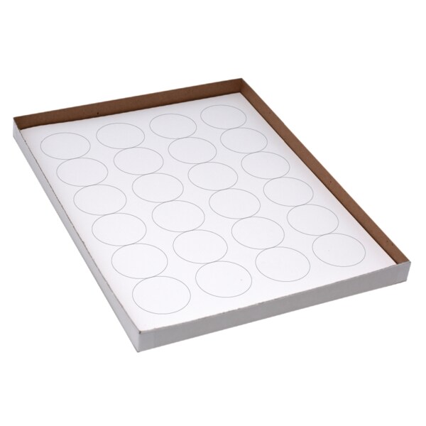 1-2/3" circle Laser Sheet Labels White